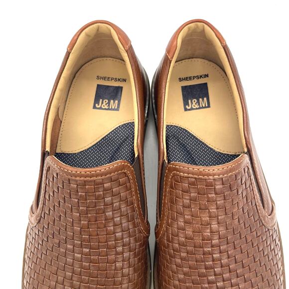 Johnston & Murphy McGuffey Men\'s Brown Woven Slip-On Leather Shoes Size 9.5 main image 5